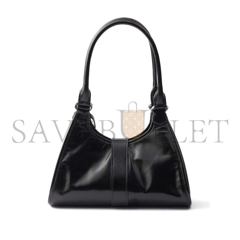 Pra*a small push-lock leather tote (26*22*18cm)